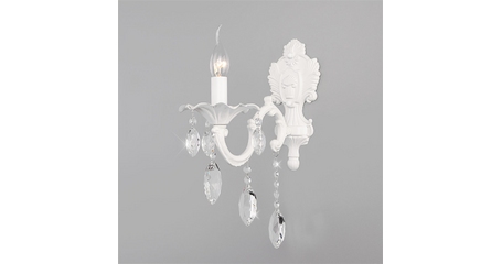 Бра Eurosvet 10108/1 белый/прозрачный хрусталь Strotskis