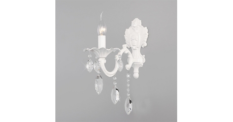 Бра Eurosvet 10108/1 белый/прозрачный хрусталь Strotskis