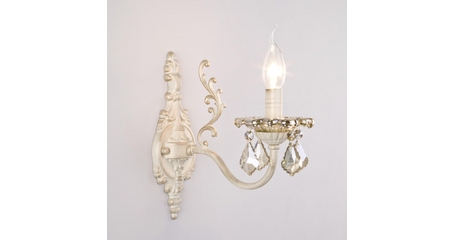 Бра Eurosvet 3281/1 белый с золотом/тонированный хрусталь Strotskis