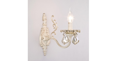 Бра Eurosvet 3281/1 белый с золотом/тонированный хрусталь Strotskis