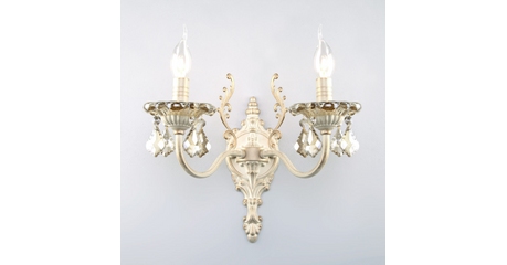 Бра Eurosvet 3281/2 белый с золотом/тонированный хрусталь Strotskis