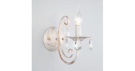 Бра Eurosvet 3305/1 белый с золотом/прозрачный хрусталь Strotskis