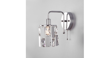 Бра Eurosvet Scoppio 10101/1 хром/прозрачный хрусталь Strotskis