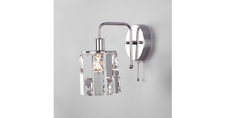 Бра Eurosvet Scoppio 10101/1 хром/прозрачный хрусталь Strotskis