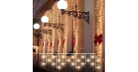 Гирлянда занавес Eurosvet 200-101 теплый белый с эффектом мерцания 2*3м IP65
