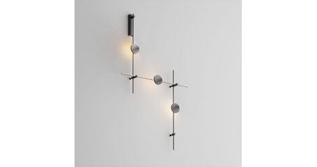 Готовая конструкция настенная прямая со светильниками Plato 3 шт. и блоком питания Maytoni Technical Flarity TFC-Flar-W01-B