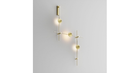 Готовая конструкция настенная прямая со светильниками Plato 3 шт. и блоком питания Maytoni Technical Flarity TFC-Flar-W01-BS