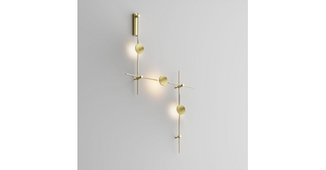 Готовая конструкция настенная прямая со светильниками Plato 3 шт. и блоком питания Maytoni Technical Flarity TFC-Flar-W01-BS