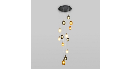 Каскадная люстра Eurosvet Pineapple 50266 дымчатый/прозрачный/янтарный a066528