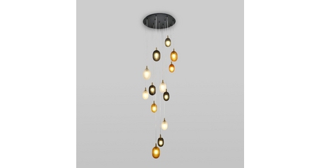 Каскадная люстра Eurosvet Pineapple 50266 дымчатый/прозрачный/янтарный a066528