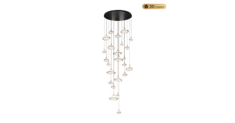 Каскадная люстра Modestyle MS.2326.25 BK