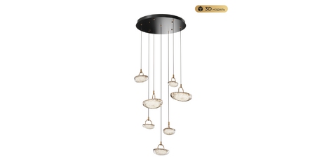 Каскадная люстра Modestyle MS.2326.7 BK