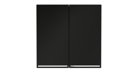 Клавиши для выключателя/переключателя двухклавишного с подсветкой Voltum S70 (черный матовый) VLS000408