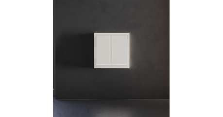 Клавиши для выключателя/переключателя двухклавишного с подсветкой Voltum S70 (хлопок) VLS000413