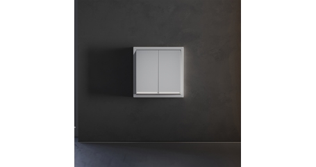 Клавиши для выключателя/переключателя двухклавишного с подсветкой Voltum S70 (серый) VLS000416