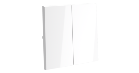 Клавиши для выключателя/переключателя двухклавишного Voltum S70 (белый глянцевый) VLS000301