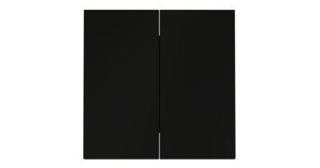 Клавиши для выключателя/переключателя двухклавишного Voltum S70 (черный матовый) VLS000308