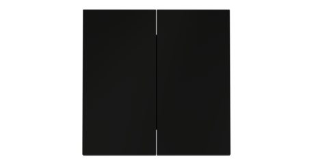 Клавиши для выключателя/переключателя двухклавишного Voltum S70 (черный матовый) VLS000308