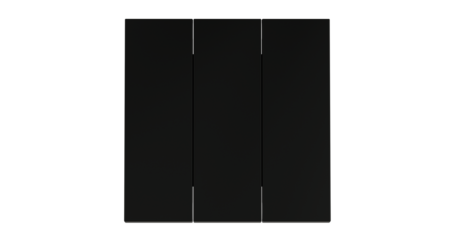 Клавиши для выключателя/переключателя трехклавишного Voltum S70 (черный матовый) VLS000508