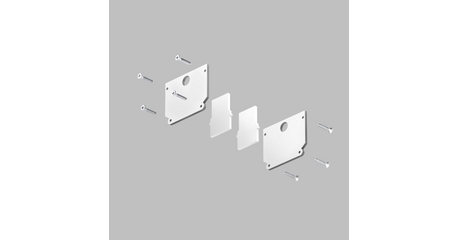 Комплект торцевых заглушек Denkirs TR2025-WH