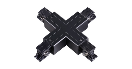 Коннектор X-образный Novotech track black 3phase 135053