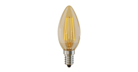 Лампа светодиодная филаментная Voltega E14 4W 2800K свеча золотая 5482