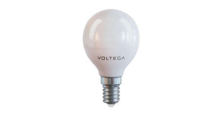 Лампа светодиодная Voltega E14 7W 4000К шар матовый VG2-G45E14cold7W 7055