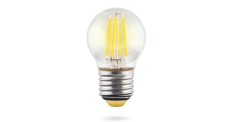 Лампа светодиодная Voltega E27 6W 2800К шар прозрачный VG10-G1E27warm6W-F 7023