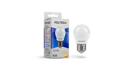 Лампа светодиодная Voltega E27 8W 3000K шар 7232