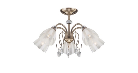 Люстра на штанге Eurosvet 30155/5 античная бронза