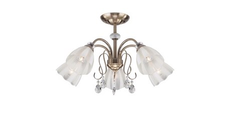 Люстра на штанге Eurosvet 30155/5 античная бронза