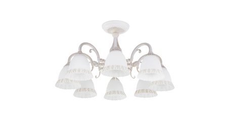 Люстра на штанге Eurosvet 60107/8 белый с золотом