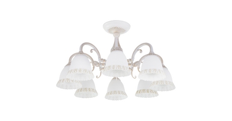 Люстра на штанге Eurosvet 60107/8 белый с золотом