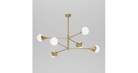 Люстра на штанге Eurosvet 60168/6 латунь Smart a068272