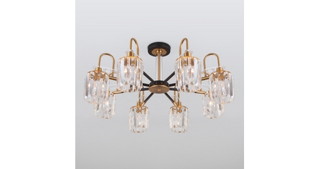 Люстра на штанге Eurosvet 70090/8 черный Smart a045145