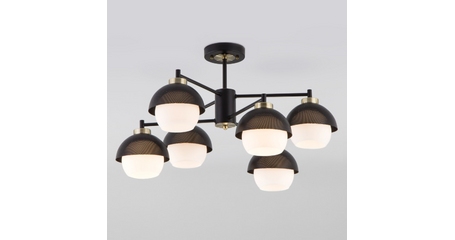 Люстра на штанге Eurosvet 70106/6 черный Smart a044934