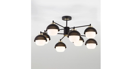 Люстра на штанге Eurosvet 70106/8 черный Smart a044935