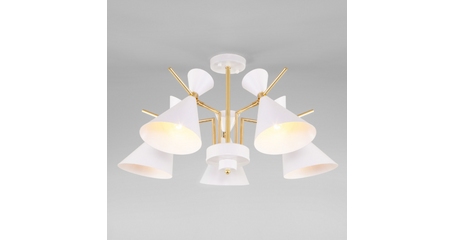 Люстра на штанге Eurosvet 70114/5 белый Smart a047641