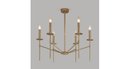 Люстра на штанге Eurosvet Anders 60142/6 латунь Smart a061930