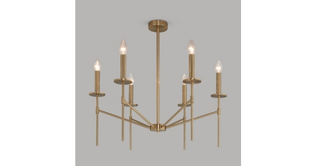 Люстра на штанге Eurosvet Anders 60142/6 латунь Smart a061930