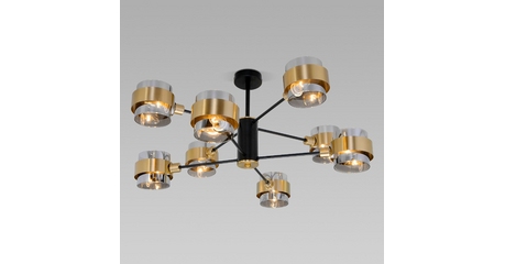 Люстра на штанге Eurosvet Arcada 70127/8 черный/дымчатый a060653