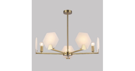 Люстра на штанге Eurosvet Marble 60158/5 латунь Smart a065049
