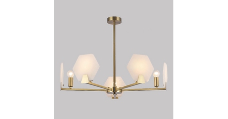 Люстра на штанге Eurosvet Marble 60158/5 латунь Smart a065049