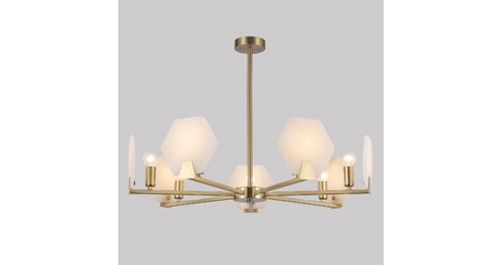 Люстра на штанге Eurosvet Marble 60158/7 латунь Smart a065050