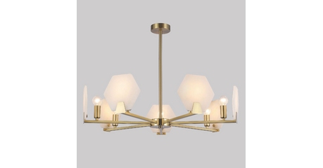 Люстра на штанге Eurosvet Marble 60158/7 латунь Smart a065050