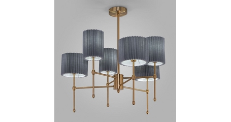 Люстра на штанге Eurosvet Notturno 60162/6 латунь Smart a065665