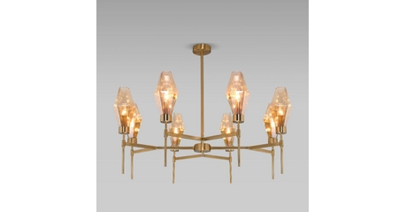 Люстра на штанге Eurosvet Prism 60143/8 латунь a061937