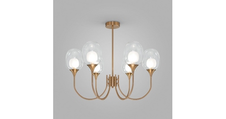 Люстра на штанге Eurosvet Spritz 70217/6 латунь Smart a064749