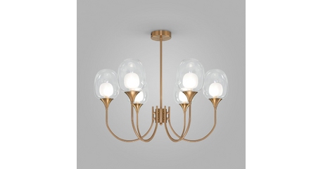 Люстра на штанге Eurosvet Spritz 70217/6 латунь Smart a064749
