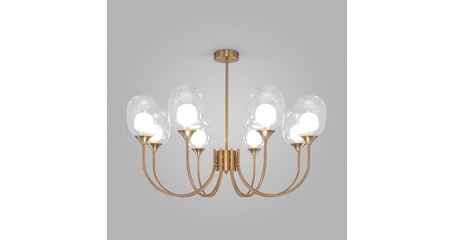 Люстра на штанге Eurosvet Spritz 70217/8 латунь Smart a064748